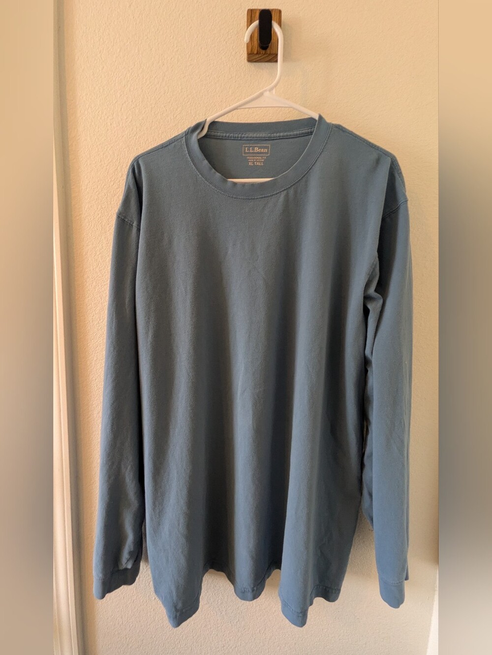 L.L.Bean Men’s XL Tall Blue Long Sleeve 100% Cotton Traditional Fit